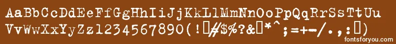 Шрифт Trixieplain – белые шрифты на коричневом фоне