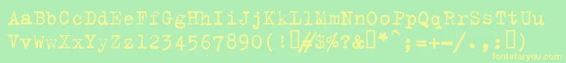 Trixieplain Font – Yellow Fonts on Green Background