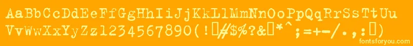 フォントTrixieplain – オレンジの背景に黄色の文字