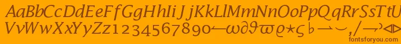 MachadomathalternateextsskRegular Font – Brown Fonts on Orange Background