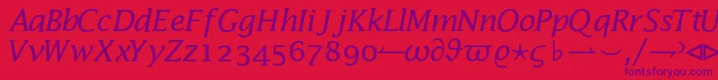 MachadomathalternateextsskRegular Font – Purple Fonts on Red Background