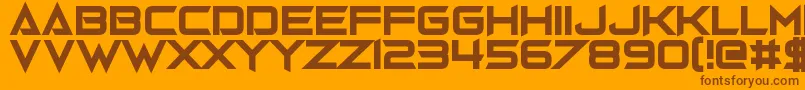 Gravedigger-fontti – ruskeat fontit oranssilla taustalla