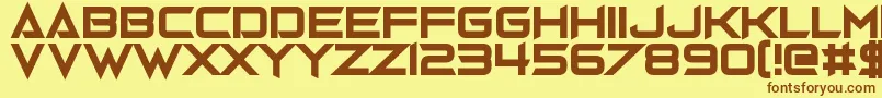Czcionka Gravedigger – brązowe czcionki na żółtym tle