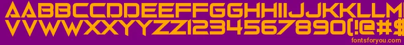 Czcionka Gravedigger – pomarańczowe czcionki na fioletowym tle