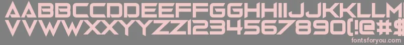 Gravedigger-fontti – vaaleanpunaiset fontit harmaalla taustalla