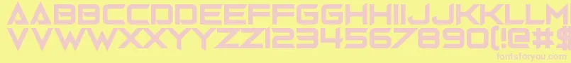 Gravedigger Font – Pink Fonts on Yellow Background