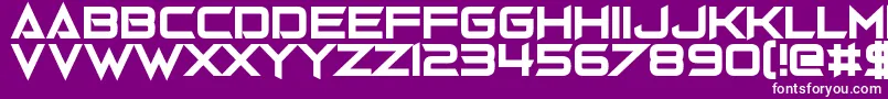 Czcionka Gravedigger – białe czcionki na fioletowym tle