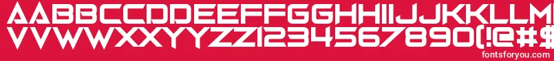 Gravedigger Font – White Fonts on Red Background