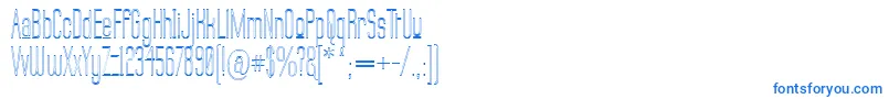 フォントLabtopUpperOutline – 白い背景に青い文字