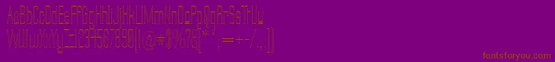 LabtopUpperOutline Font – Brown Fonts on Purple Background