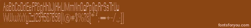 LabtopUpperOutline Font – Pink Fonts on Brown Background