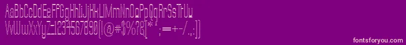 LabtopUpperOutline Font – Pink Fonts on Purple Background