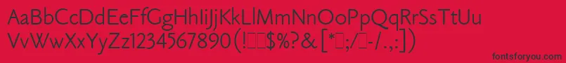 ClaudeSansLetPlain.1.0 Font – Black Fonts on Red Background