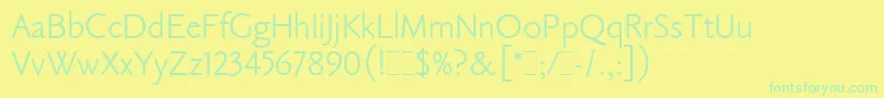 Police ClaudeSansLetPlain.1.0 – polices vertes sur fond jaune