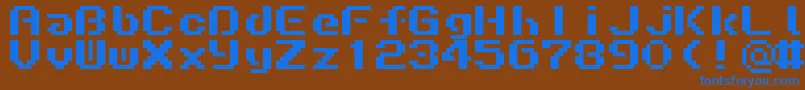 LiquidKidz Font – Blue Fonts on Brown Background