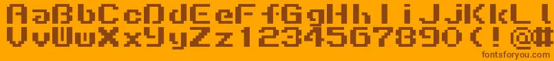 LiquidKidz Font – Brown Fonts on Orange Background