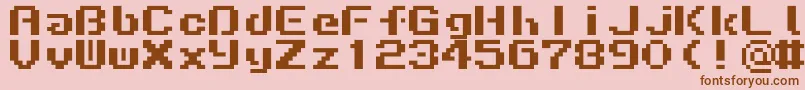 LiquidKidz Font – Brown Fonts on Pink Background