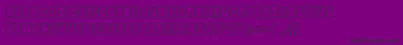 Fonte Opusmundioutline – fontes pretas em um fundo violeta