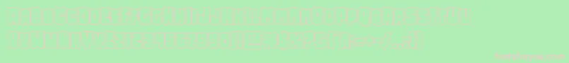 Opusmundioutline Font – Pink Fonts on Green Background