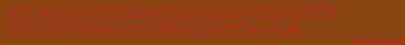 Opusmundioutline Font – Red Fonts on Brown Background