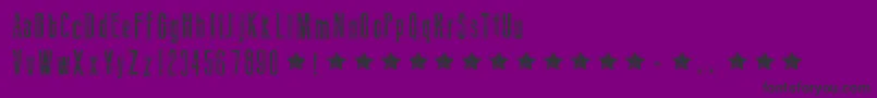 NeedleworkUs Font – Black Fonts on Purple Background