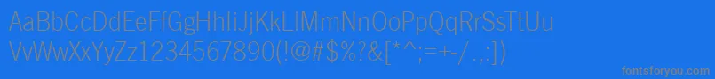 NewcastleLightRegular Font – Gray Fonts on Blue Background
