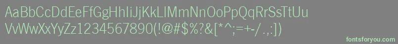 NewcastleLightRegular Font – Green Fonts on Gray Background