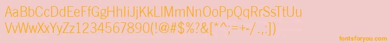 NewcastleLightRegular Font – Orange Fonts on Pink Background