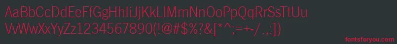 NewcastleLightRegular Font – Red Fonts on Black Background