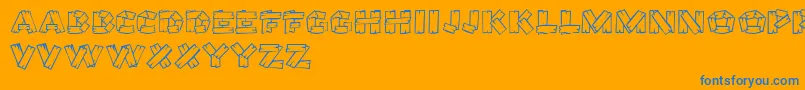 GeTreeHouse Font – Blue Fonts on Orange Background