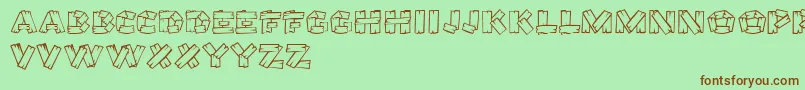 GeTreeHouse Font – Brown Fonts on Green Background