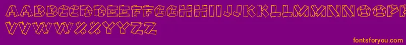 GeTreeHouse Font – Orange Fonts on Purple Background