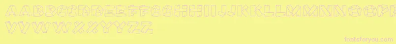 GeTreeHouse Font – Pink Fonts on Yellow Background