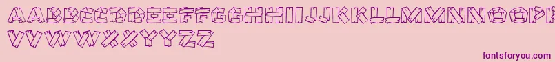 GeTreeHouse Font – Purple Fonts on Pink Background