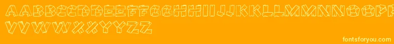 GeTreeHouse Font – Yellow Fonts on Orange Background