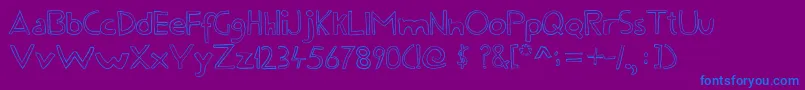 FineLine Font – Blue Fonts on Purple Background