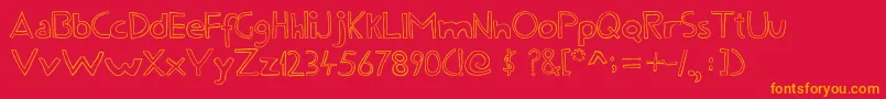 FineLine Font – Orange Fonts on Red Background