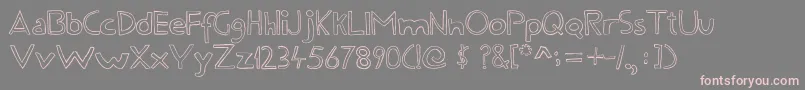 FineLine Font – Pink Fonts on Gray Background