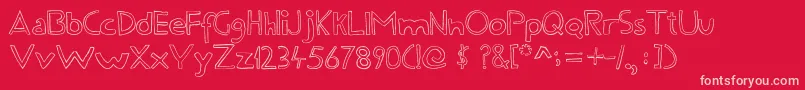 FineLine Font – Pink Fonts on Red Background