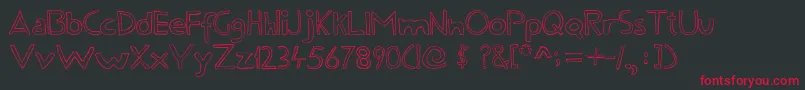 FineLine Font – Red Fonts on Black Background