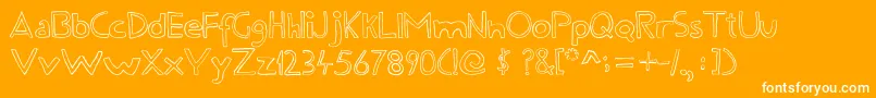 FineLine Font – White Fonts on Orange Background