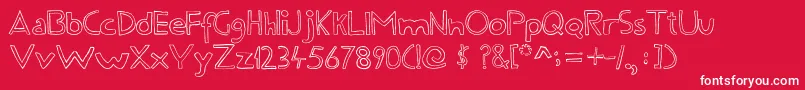 FineLine Font – White Fonts on Red Background