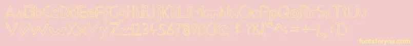 FineLine Font – Yellow Fonts on Pink Background