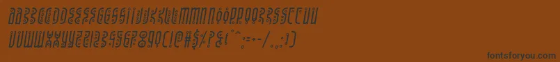 Шрифт Undergroundroseital – чёрные шрифты на коричневом фоне