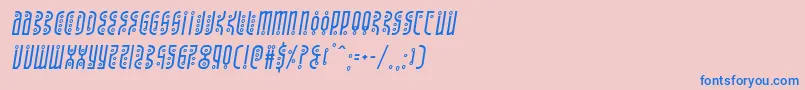 Undergroundroseital Font – Blue Fonts on Pink Background