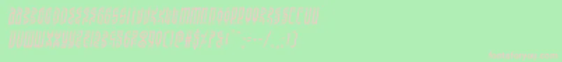 Undergroundroseital Font – Pink Fonts on Green Background