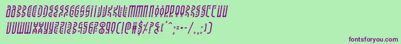 Undergroundroseital Font – Purple Fonts on Green Background