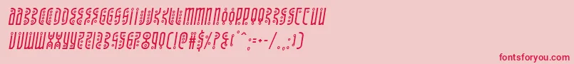 フォントUndergroundroseital – ピンクの背景に赤い文字