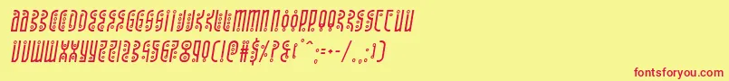 Шрифт Undergroundroseital – красные шрифты на жёлтом фоне
