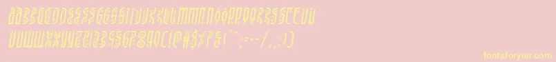 Undergroundroseital-Schriftart – Gelbe Schriften auf rosa Hintergrund